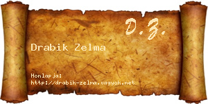 Drabik Zelma névjegykártya